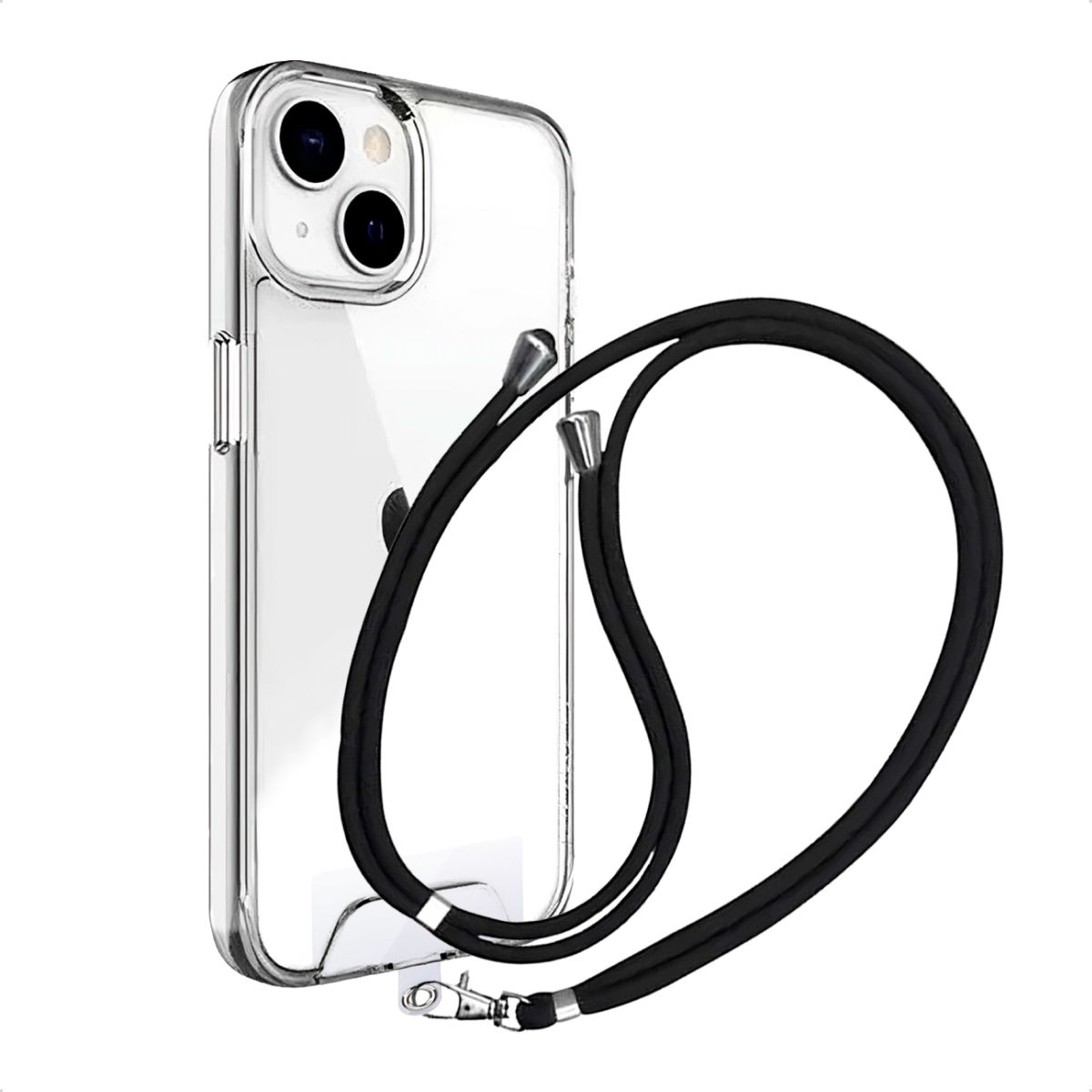 CAPA CASE TRANSP COM CORDÃO PARA IPHONE 14 PRO MAX - BRANCO
