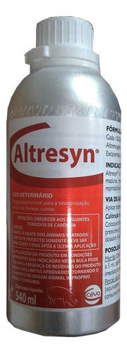 Altresyn - Sincronização De Cio De Fêmeas Suínas - 540ml