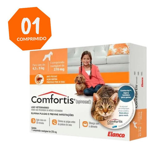 Miniatura: Comfortis 270 Cão 4,5 a 9kg E Gato 2,8 a 5,4kg - 1 Comp