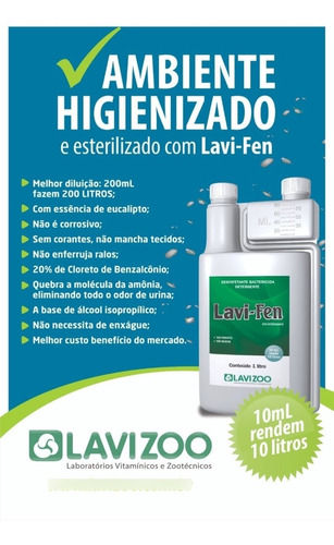 Miniatura: Lavi-fen Desinfetante Bactericida 200ml - Lavizoo