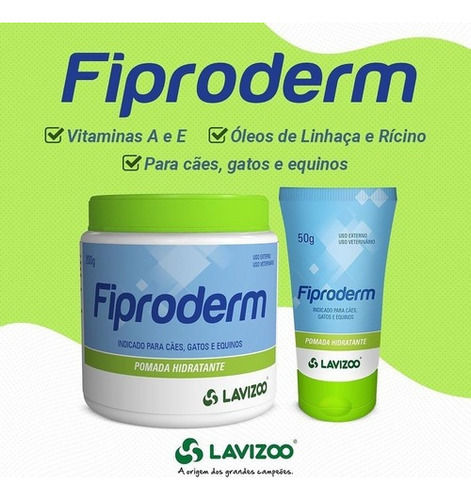 Miniatura: Fiproderm 50 Gr | Pomada Hidratante Cães, Gatos E Equinos