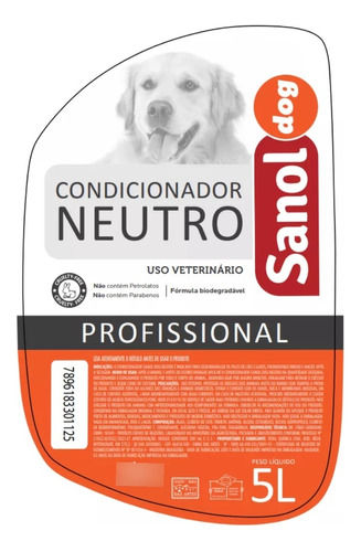 Miniatura: Condicionador Sanol Dog Neutro Gato Cachorro 5 Litros