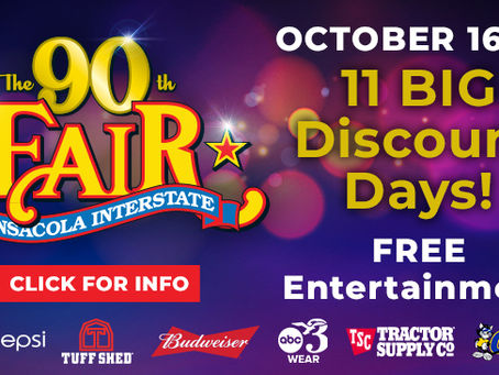 90th Pensacola Interstate Fair – October 16 – 26th