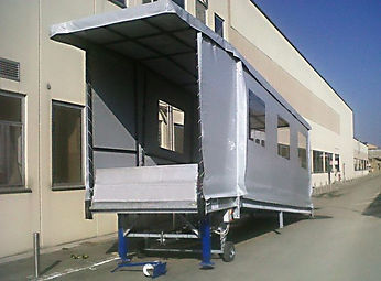 Rampe de chargement de poids lourds sol