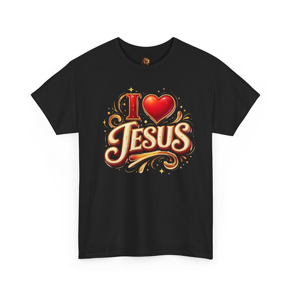 Thumbnail: Jesus Love T-Shirt — "I  Jesus" Front & "Jesus Loves You" Back Christian Tee