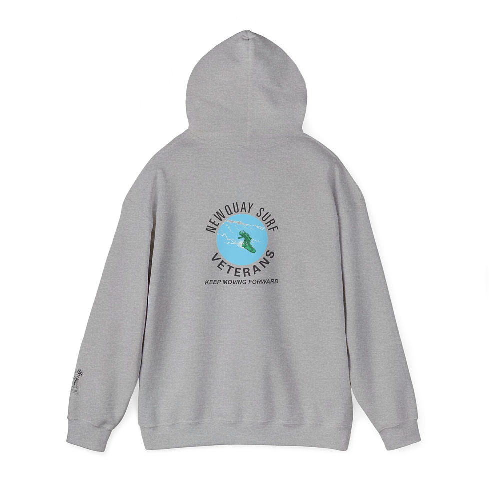 Thumbnail: Vintage Surf Veterans Hoodie, Cozy Unisex Sweatshirt, Perfect Surf Lovers