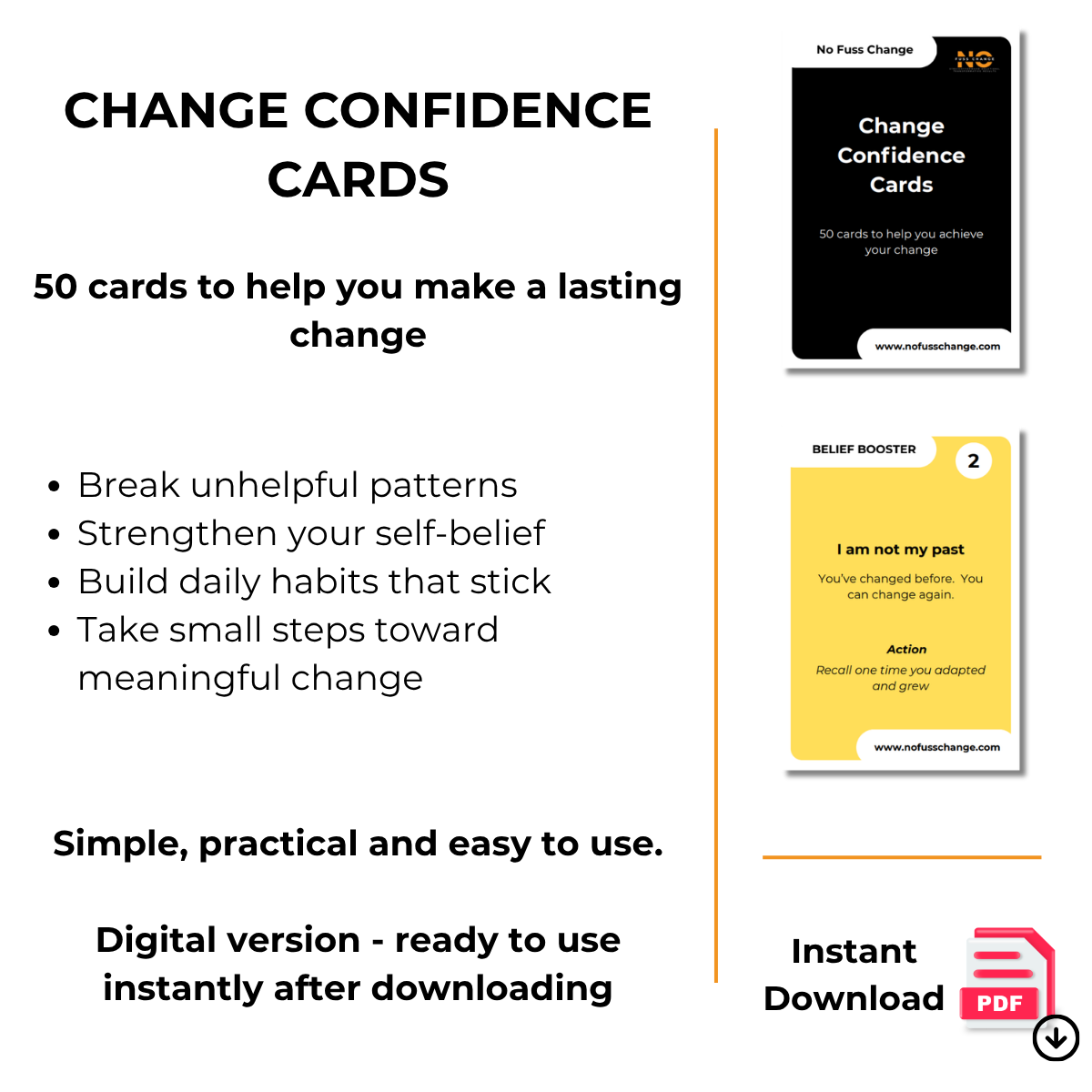 Change Confidence Cards - Digital Use