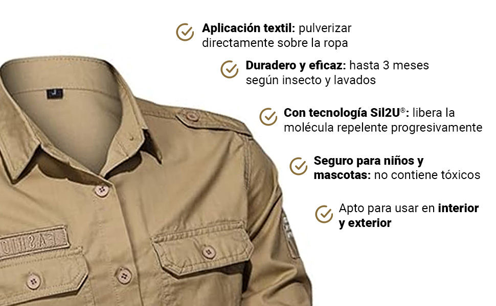 Miniaturbild: Repelente de insetos diptron para roupa têxteis