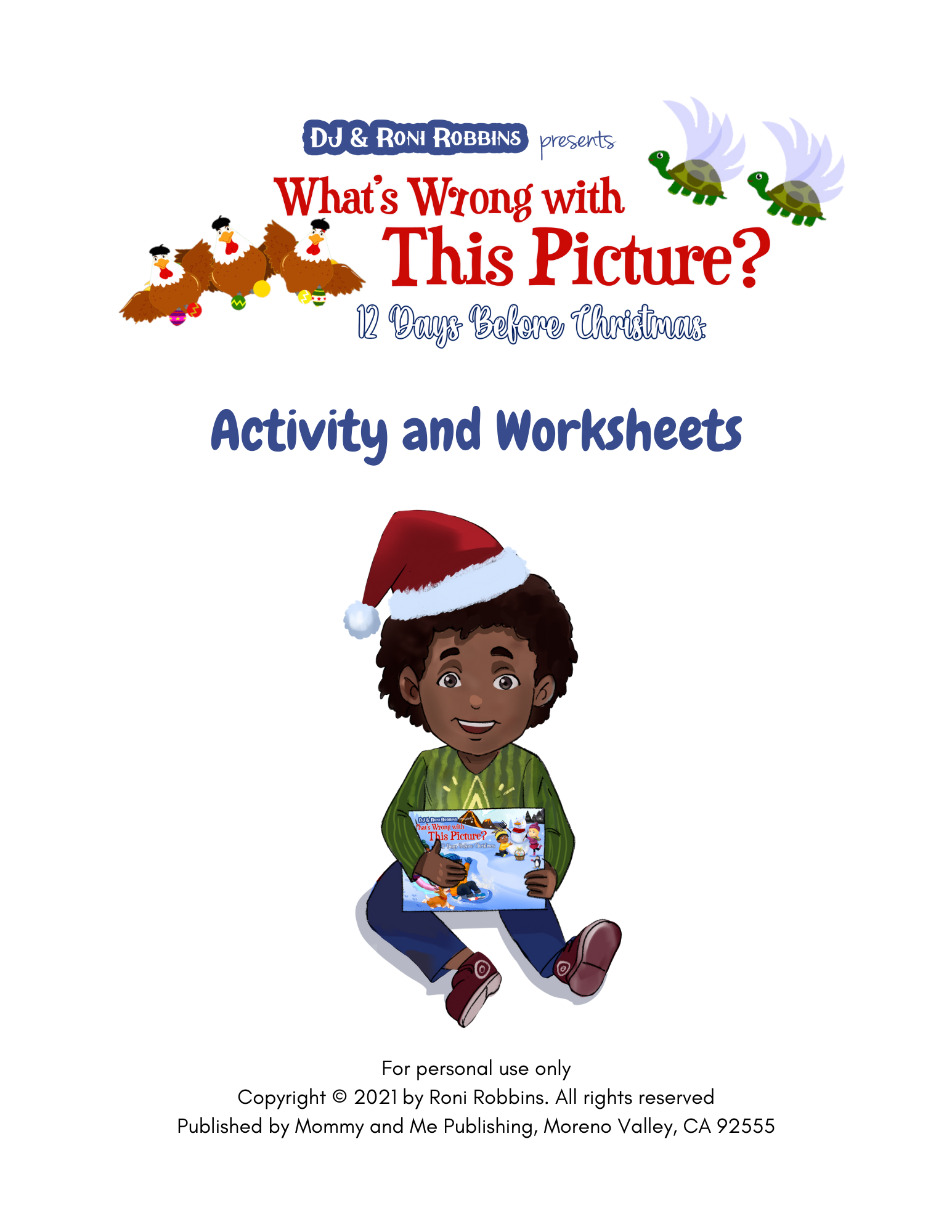 Activity and Worksheets Printables 12 Days Before Christmas