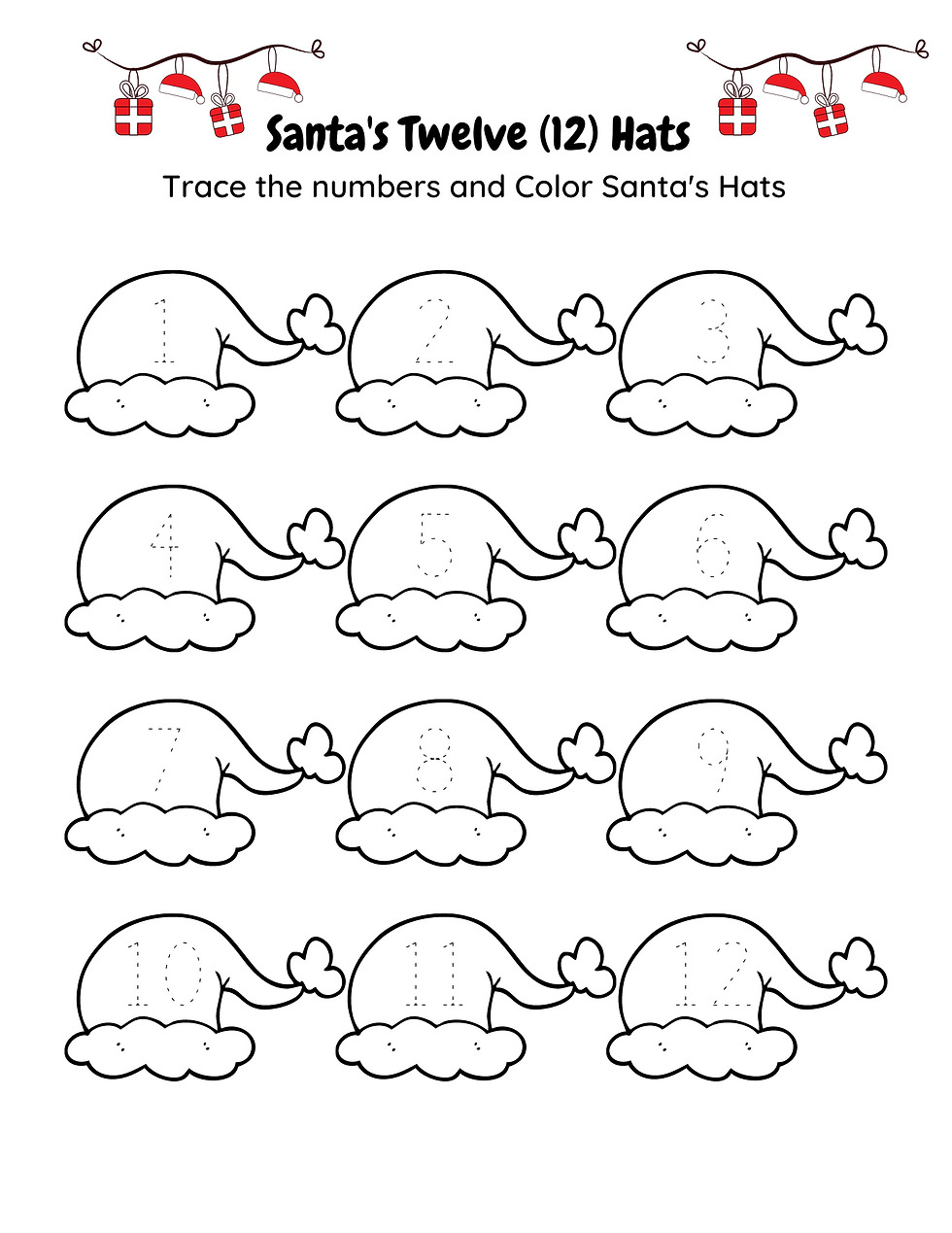 Thumbnail: Activity and Worksheets Printables 12 Days Before Christmas