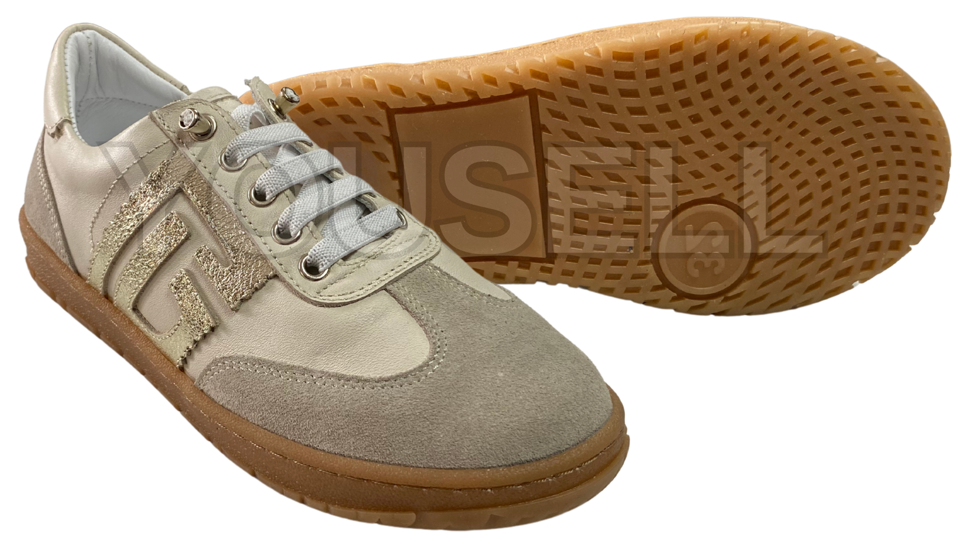 Zapatos de Piel con Suela Termo y Forro de Cuero Crema