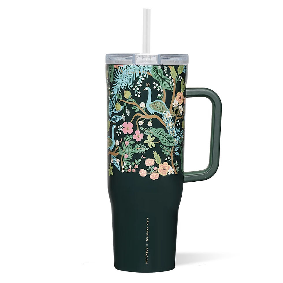 Corkcicle - 40oz ‘Rifle Paper’ Cruiser - Peacock Blue