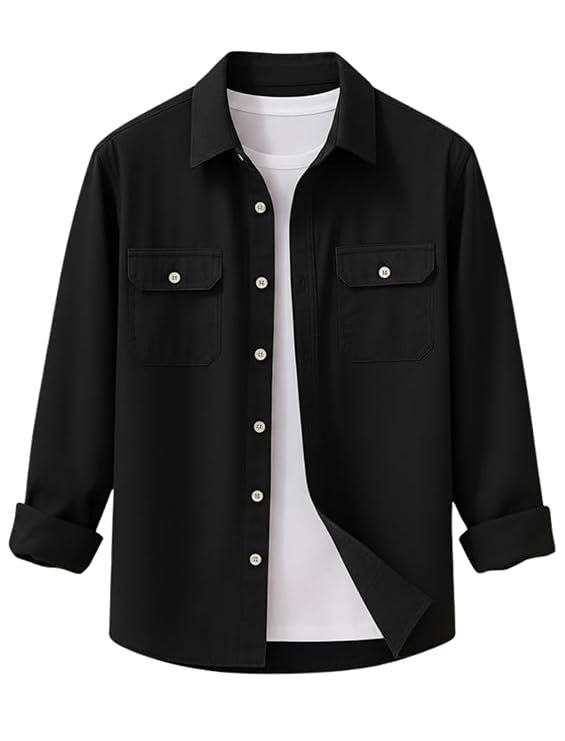 Thumbnail: Men’s Stylish Cotton Blend Casual Shirt | Full Sleeve Button