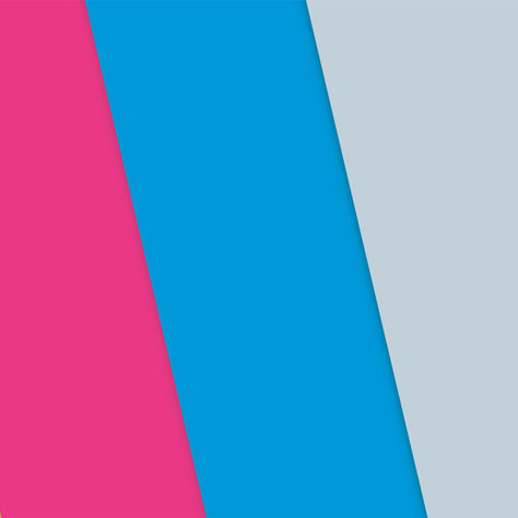 Diagonal stripes in yellow, magenta, cyan, light blue, and black create a vibrant, abstract pattern with a colourful, energetic mood.