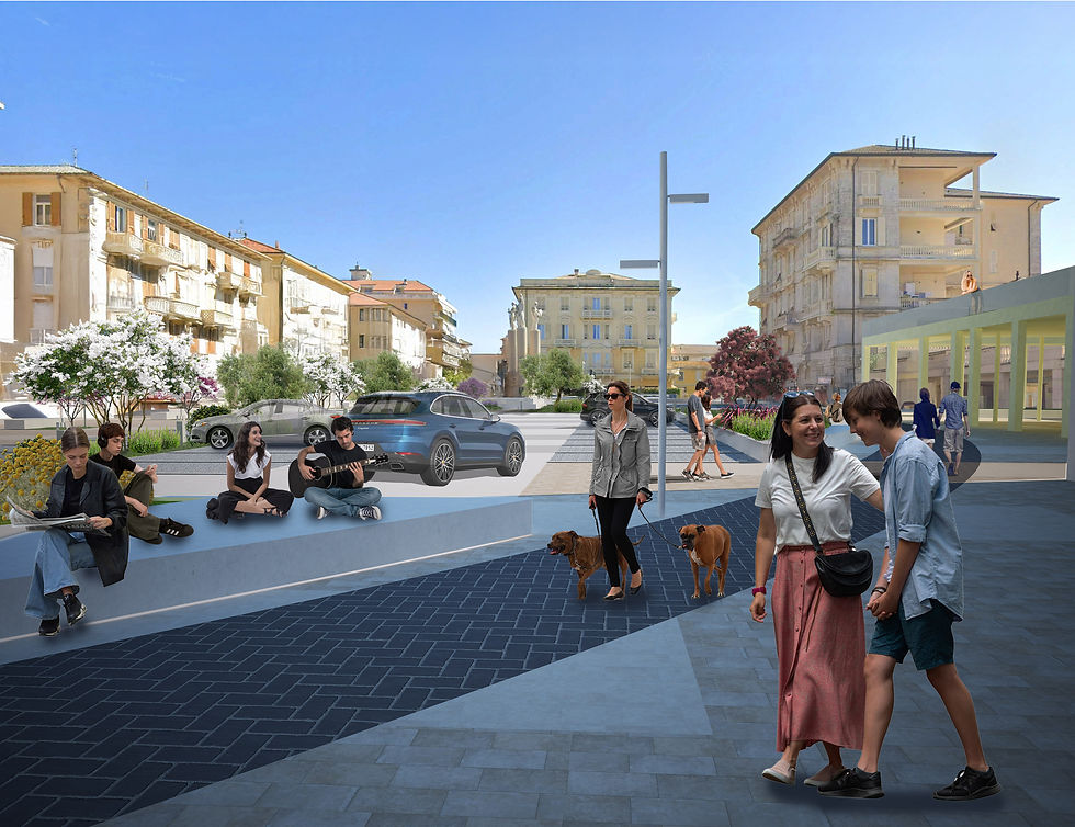 Render diurno piazza Vittorio Veneto