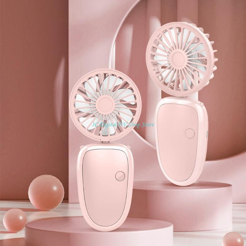 Miniature : E74D USB Rechargeable Handheld Fan Powerful Battery Operated Portable Fan Foldab