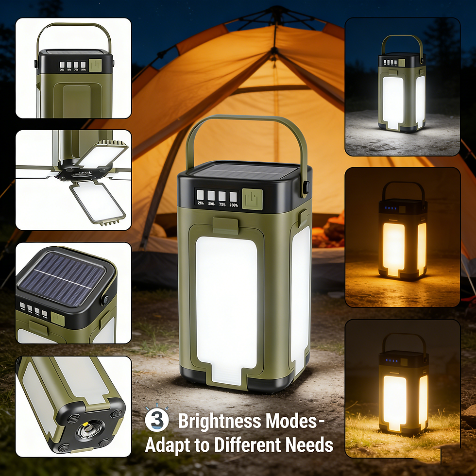 Miniature : Solar Camping Light，USB/Solar Recharge Portable Lamp with 2000mAh Battery 6 Li