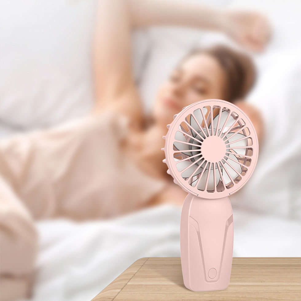 Miniature : Portable Handheld Small Fan ABS Lightweight Cute Appearance USB Rechargeable Min
