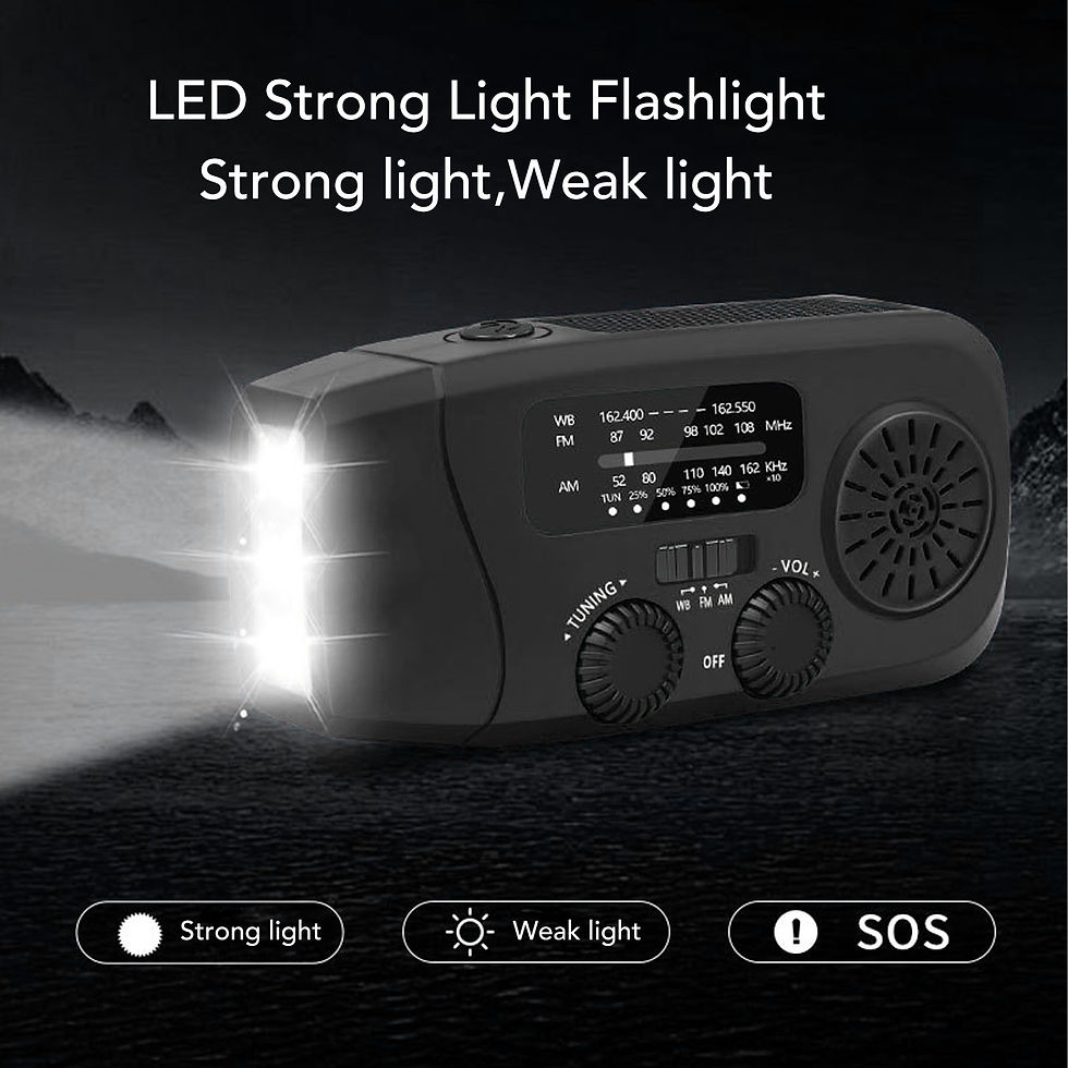Miniature : 2000mAh Emergency Radio with LED Light USB Solar Charging Light Portable Recharg