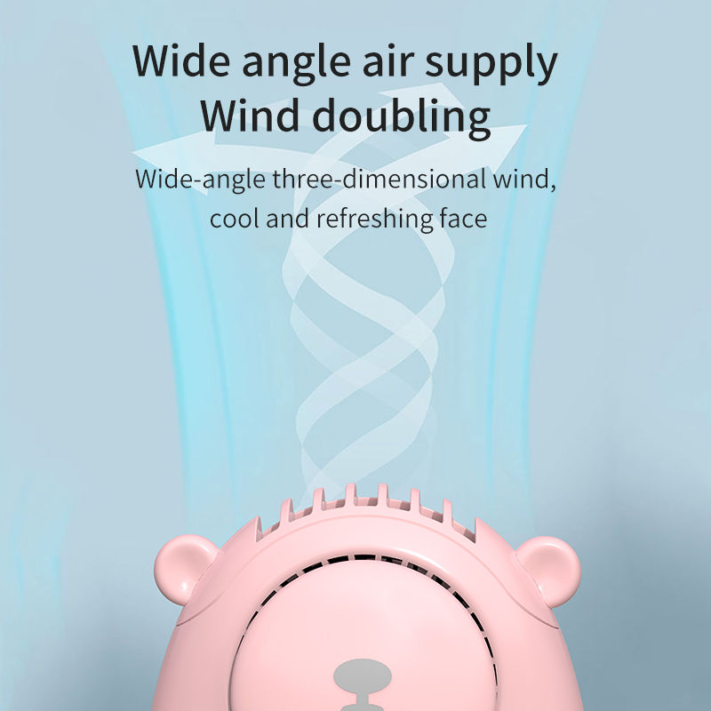Miniature : Handheld Summer Portable Fan Rechargeable Personal Fan 3 Speeds Handheld Fan Qui