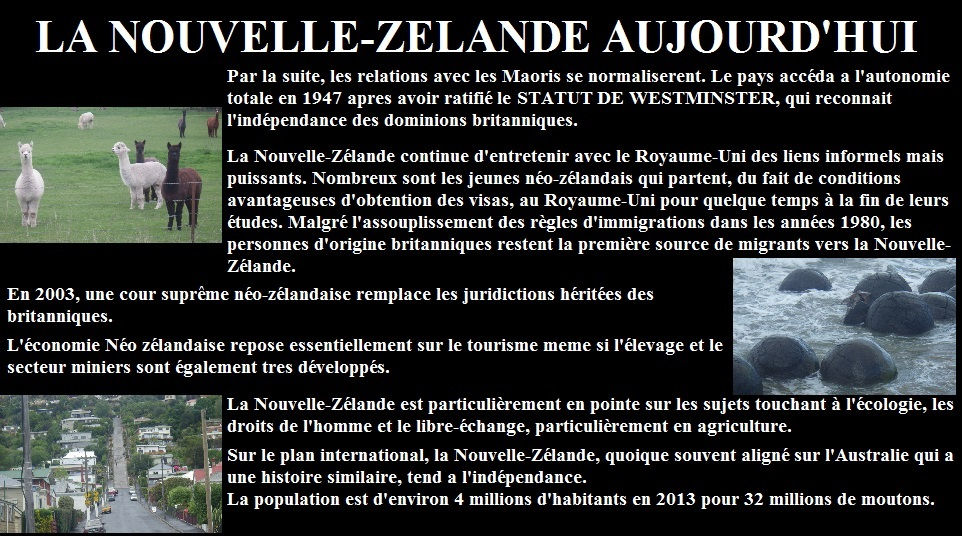 Nouvelle-Zelande actuelle