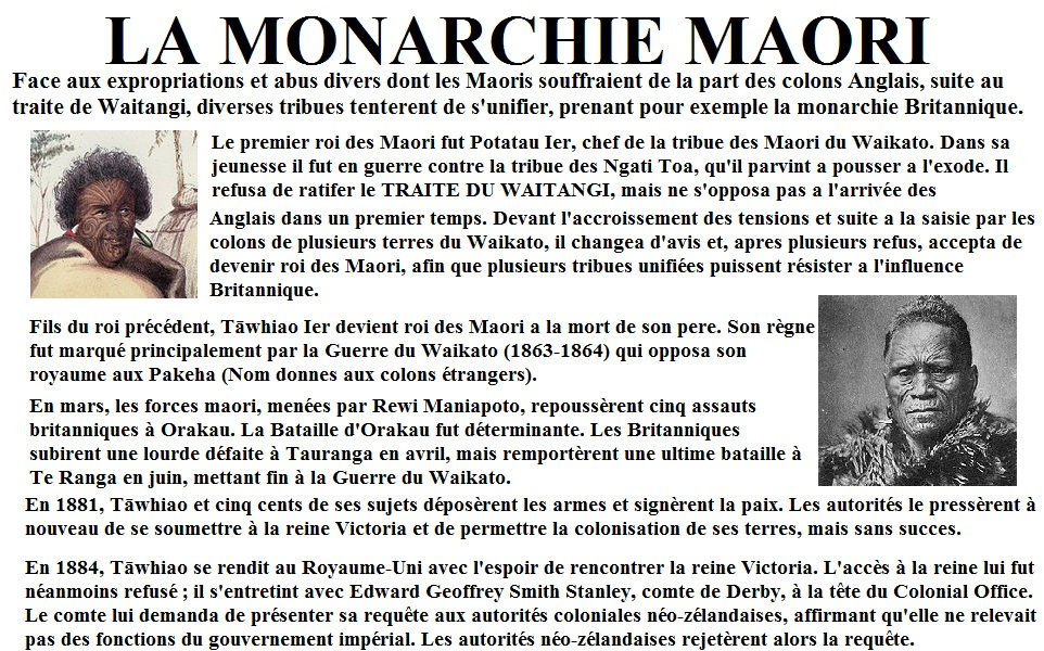La monarchie Maori