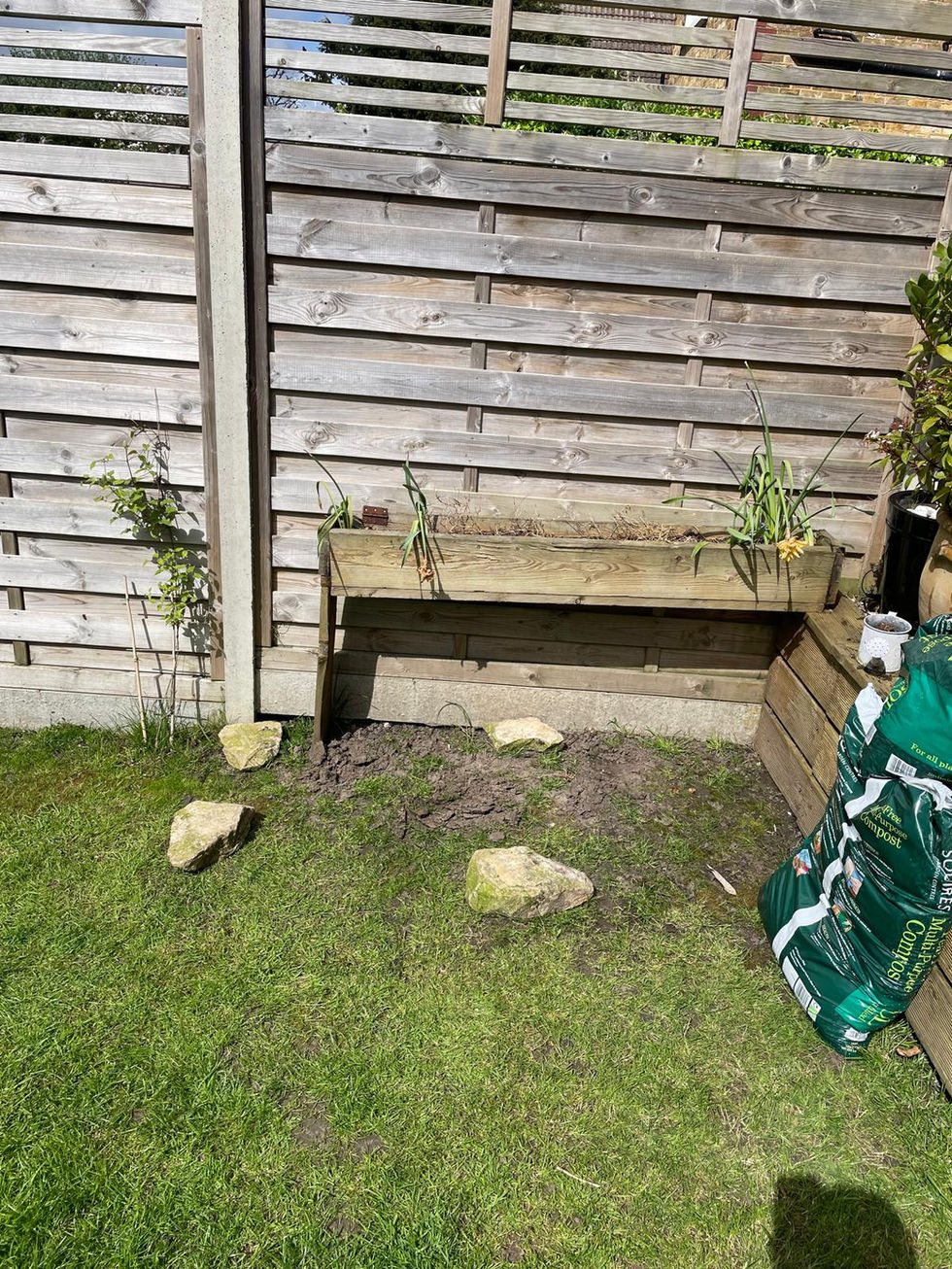 Corner before transformation by reigate handyman