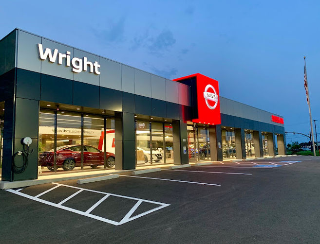 Modern Wright Nissan dealership building