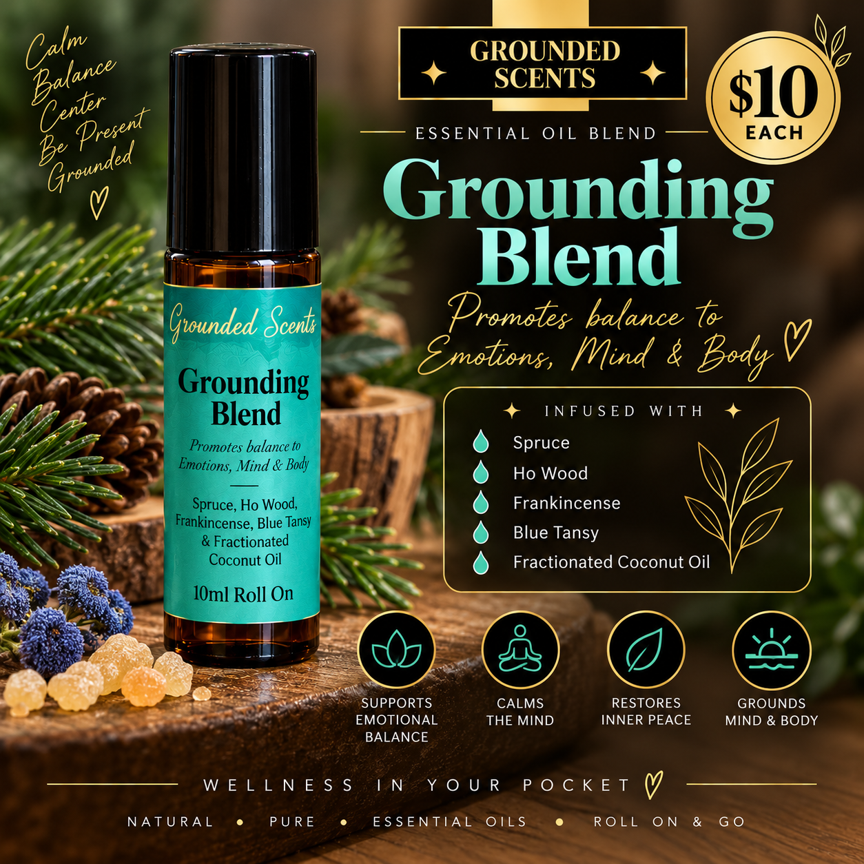 Grounded Blend Roll On 10ml