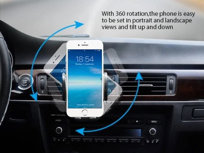 Thumbnail: Car Air Vent Mount Cell Phone Mount Holder Adjustable Cradle