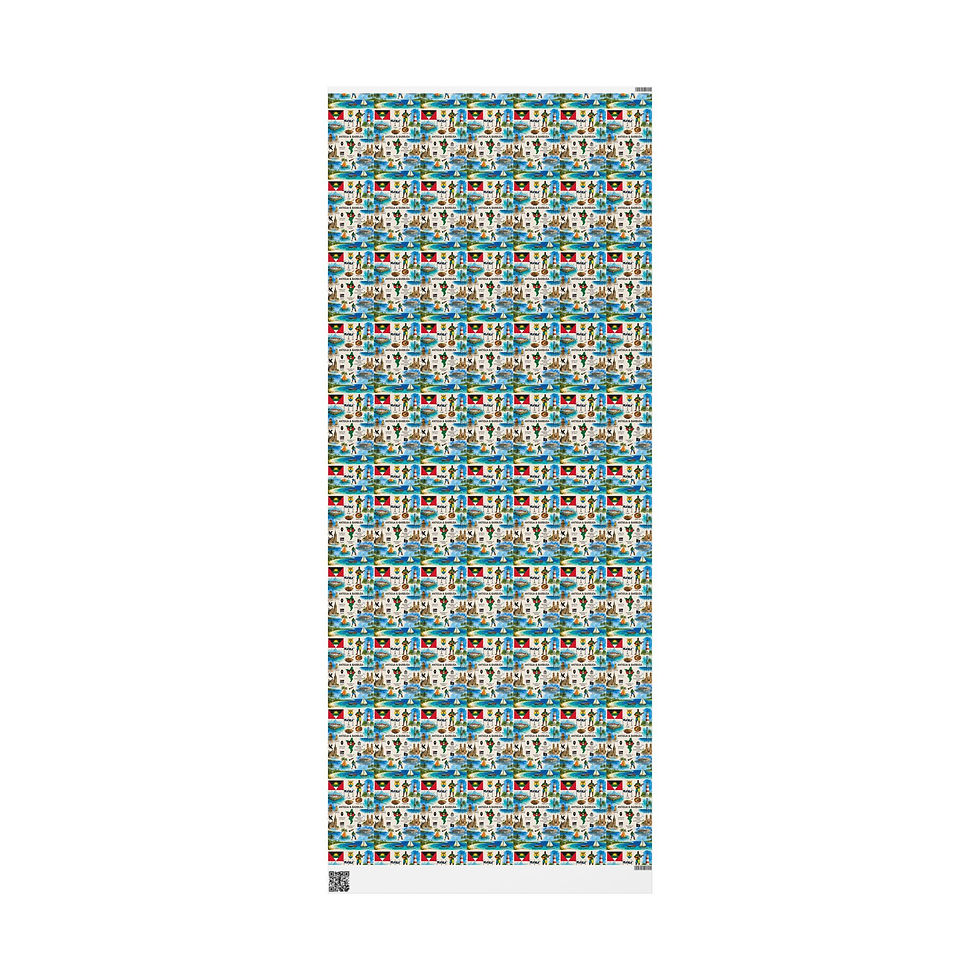 Thumbnail: Wrapping paper with pattern Antigua & Barbuda Wrapping Paper | Caribbean Landmarks and High Oak Paper