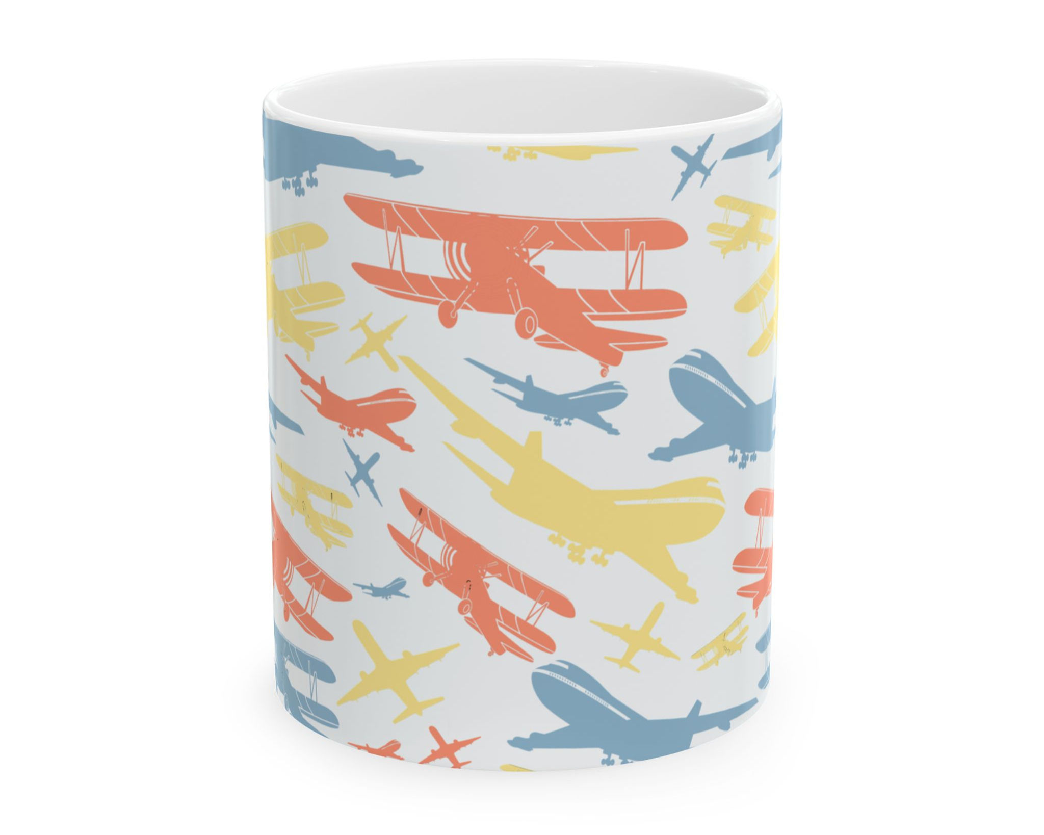 Airplanes Ceramic Mug, (11oz, 15oz) | Gift for Pilots