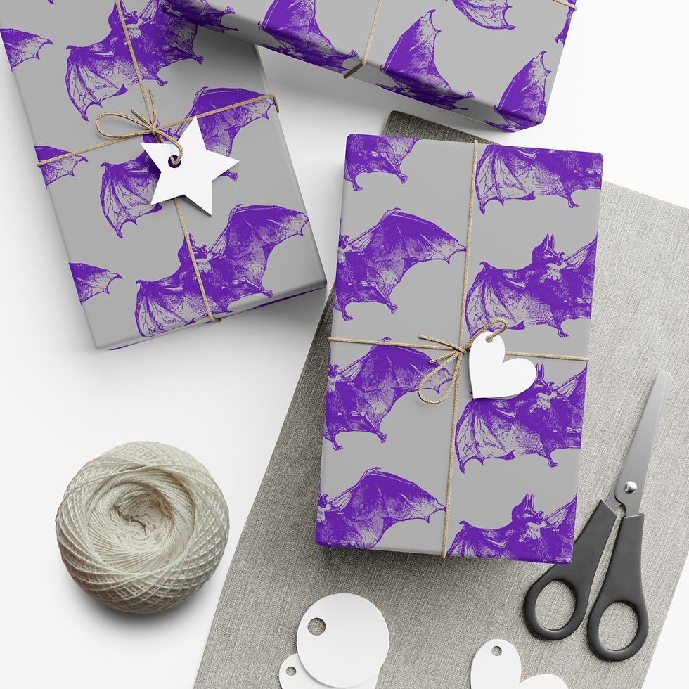 Iconic Bitten Bat in a Stage inspired Gift Wrapping Paper | Vampire Concert Gift