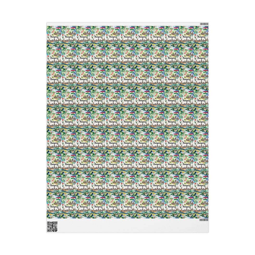 Thumbnail: Wrapping paper with a repeating pattern. Indonesia Gift Wrapping Paper | Borobudur Temple, Batik, & Wayang Masks.