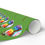 Thumbnail: Rolled wrapping paper with rainbow feather design on green background