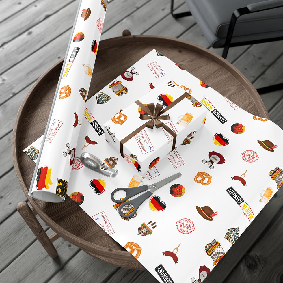 Thumbnail: Gift wrapped with festive paper; scissors, decorative ribbon, and themed designs. Elf on the Shelf Gift Wrap.