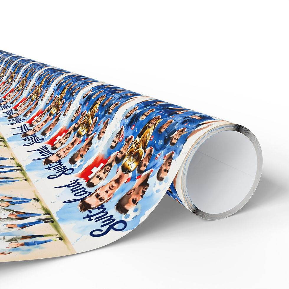 Thumbnail: Switzerland Soccer National Team Gift Wrapping Paper | Swiss Football Fan Gift