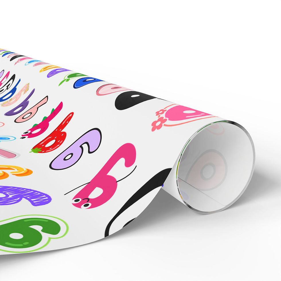 Thumbnail: Nine years old gift wrap with colorful number nine patterns.
