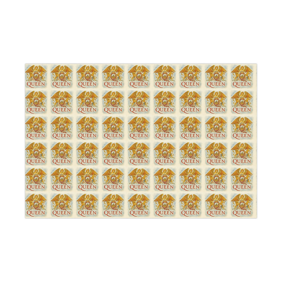 Thumbnail: Queen Rock Band Inspired Gift Wrapping Paper | Classic Rock Music Wrap with Logo