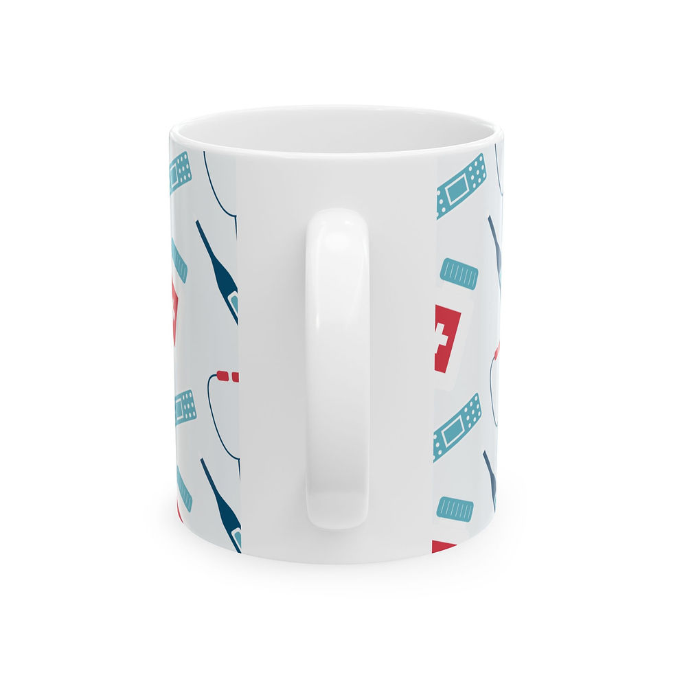 Thumbnail: Stethoscope Icons Coffee Mug 11oz 15oz | Gift for Nurses and Doctors