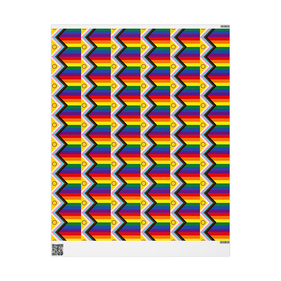 Thumbnail: Wrapping paper with multi-colored geometric pattern. Angola Wrapping Paper.