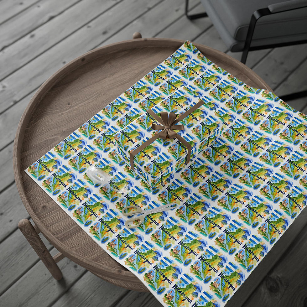 Thumbnail: Gift wrapped in Qatar Gift Wrapping Paper with gold ribbon
