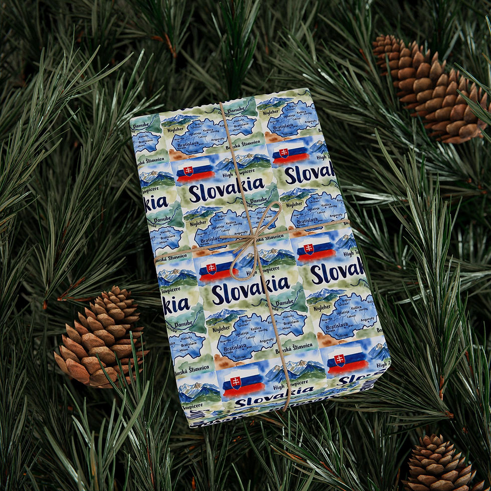 Thumbnail: Slovakia Gift Wrapping Paper with High Tatras and flag
