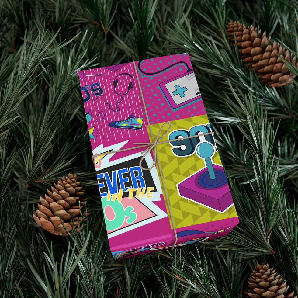 Thumbnail: Wrapped gift with retro 80s theme, text: 