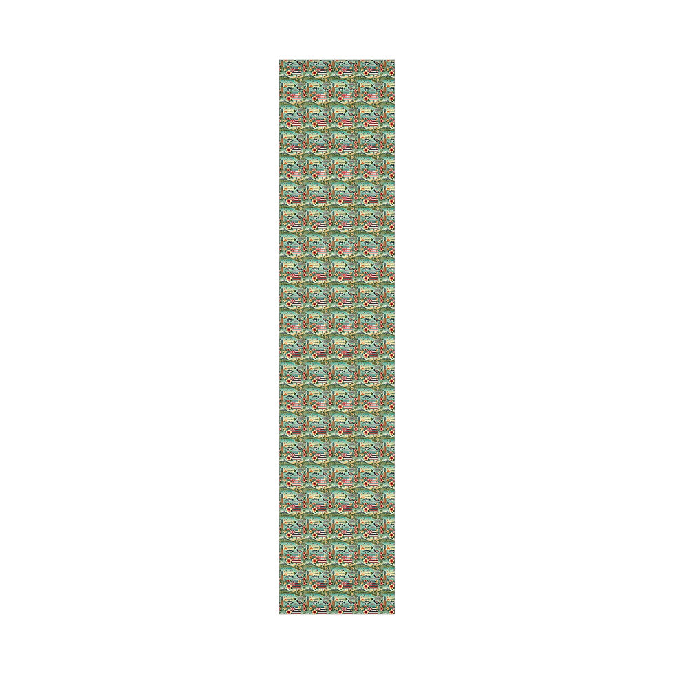Thumbnail: Green and orange brick pattern, Montana Inspired Gift Wrapping Paper, wrapping gift