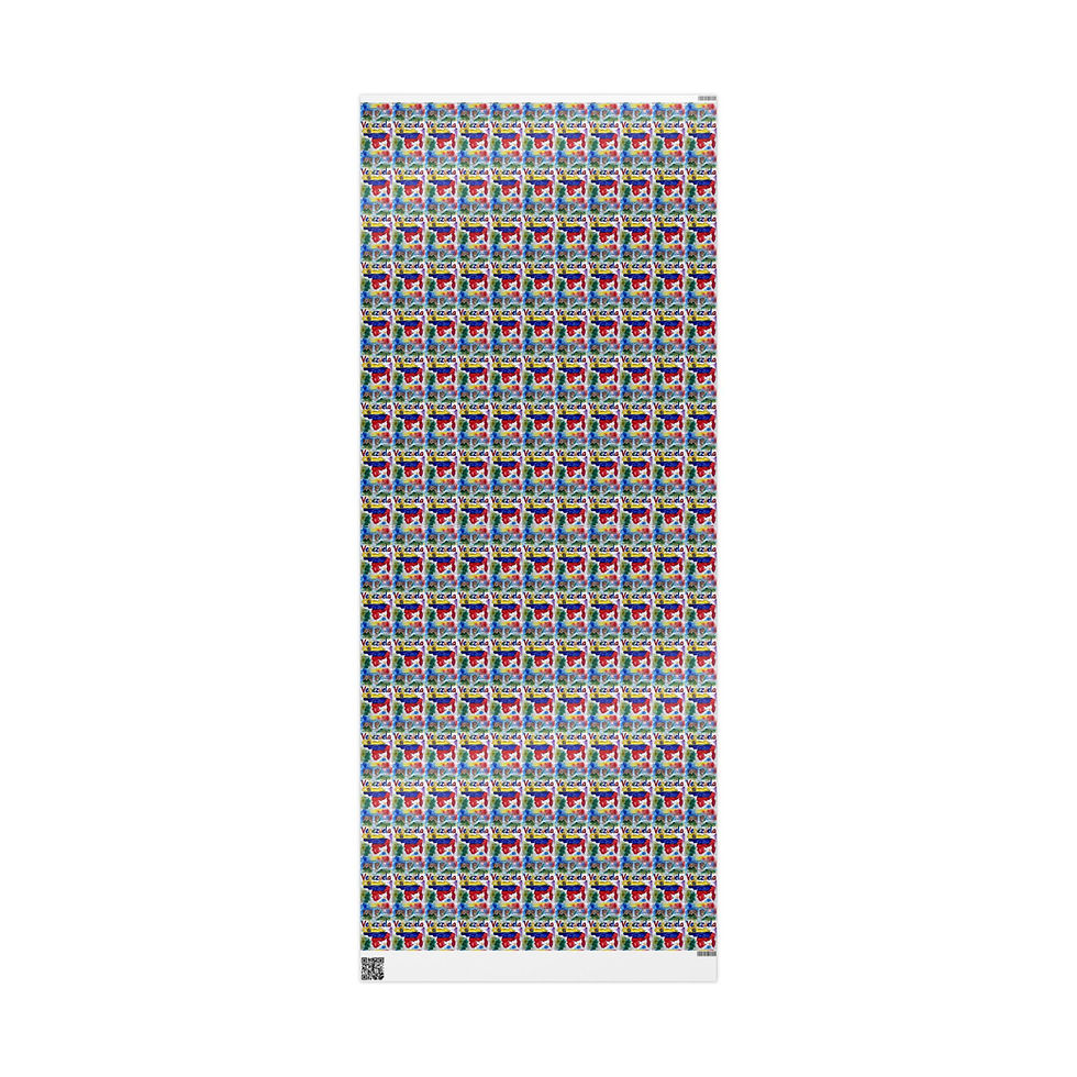 Thumbnail: Vibrant Venezuela Map Flag Wrapping Paper | Patriotic Venezuelan Gift Wrap