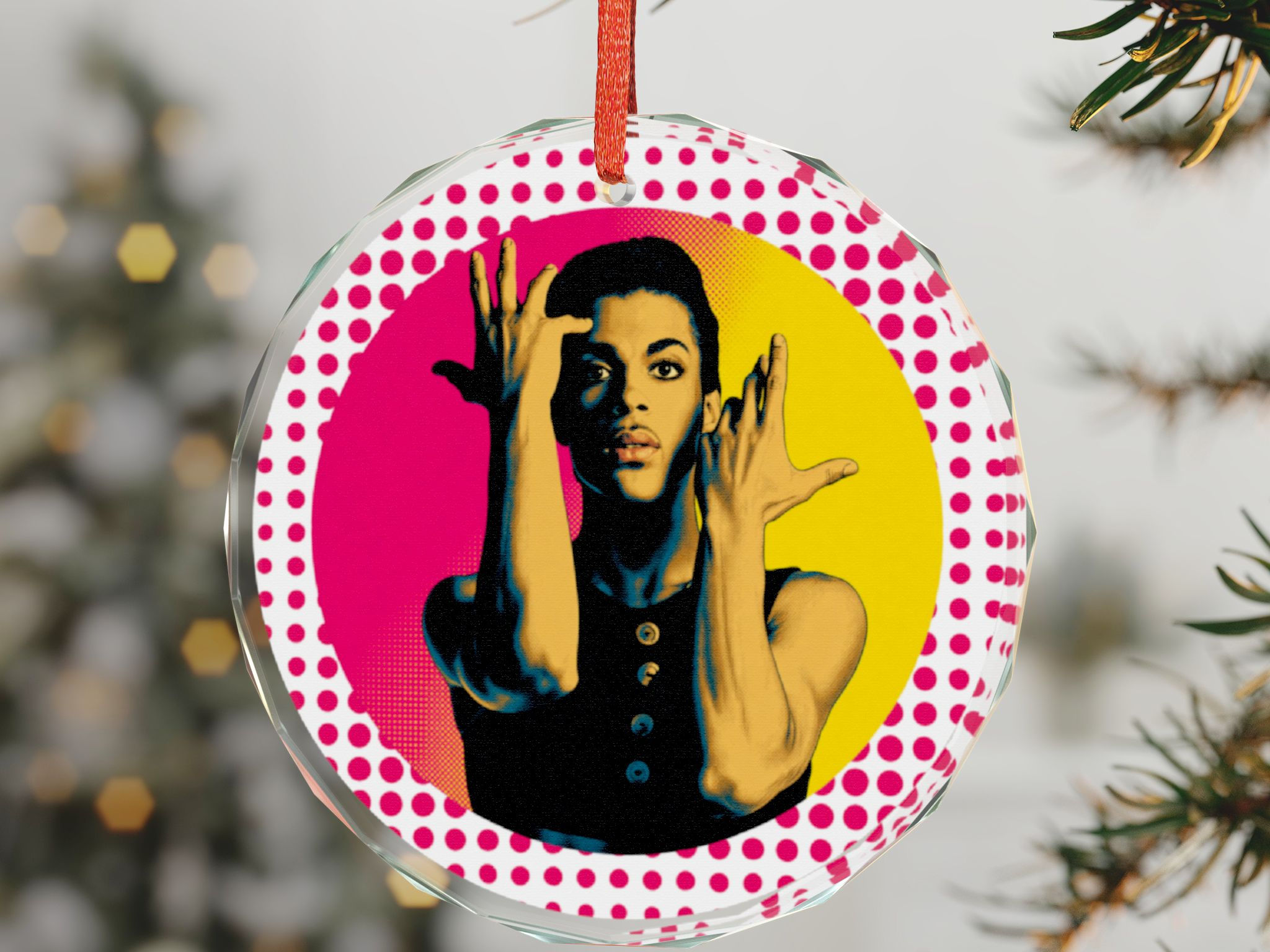 Prince Pop Art Christmas Ornament | Holiday Keepsake