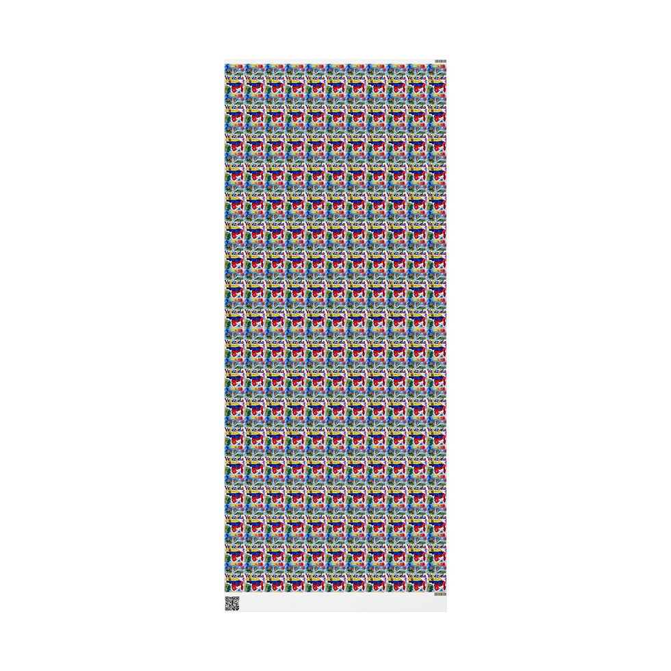 Thumbnail: Vibrant Venezuela Map Flag Wrapping Paper | Patriotic Venezuelan Gift Wrap