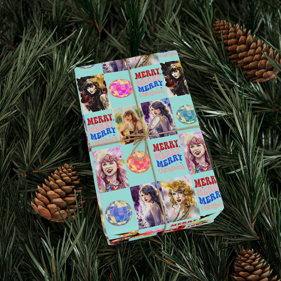 Thumbnail: Swifty Christmas Gift Wrap with pinecones