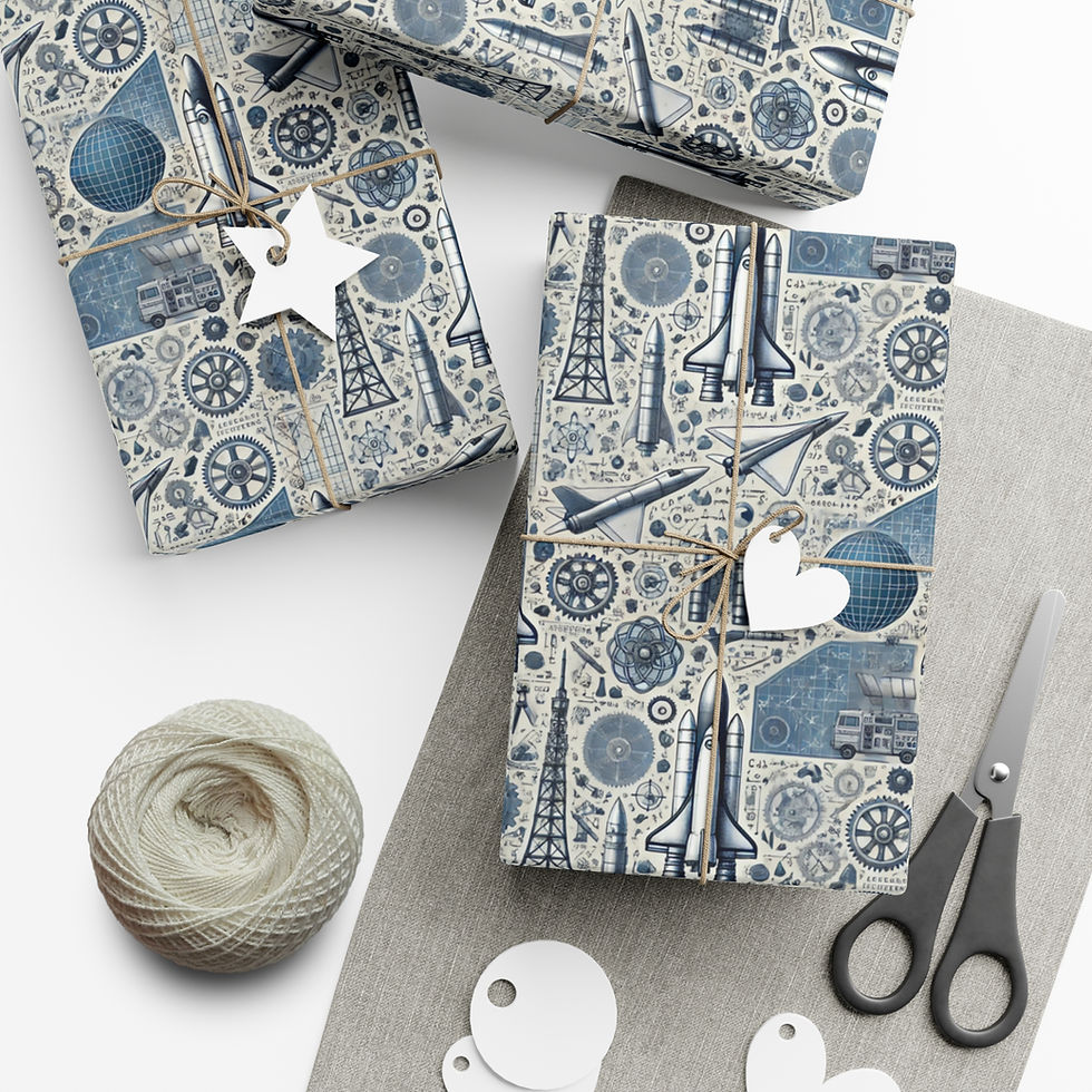 Thumbnail: Wrapped gifts on wrapping paper with scissors, twine, and tags present